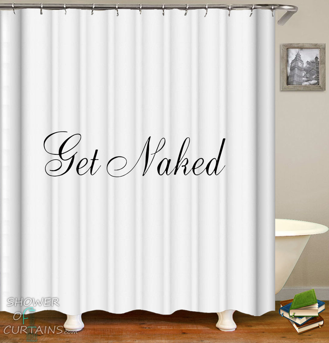 Fancy Get Naked Shower Curtain