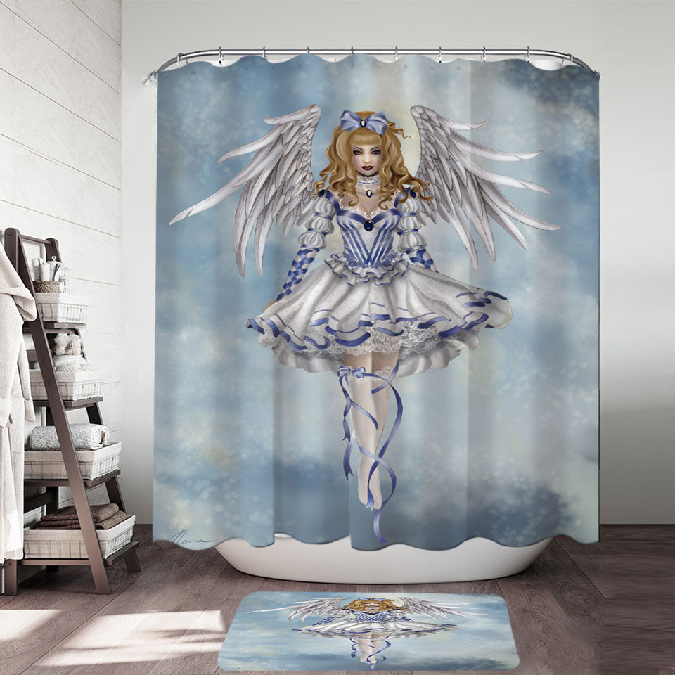 Fantasy Art Angelic Princess Shower Curtain