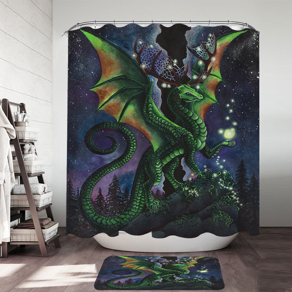 Fantasy Art Shower Curtains Dragon the Dream Keeper