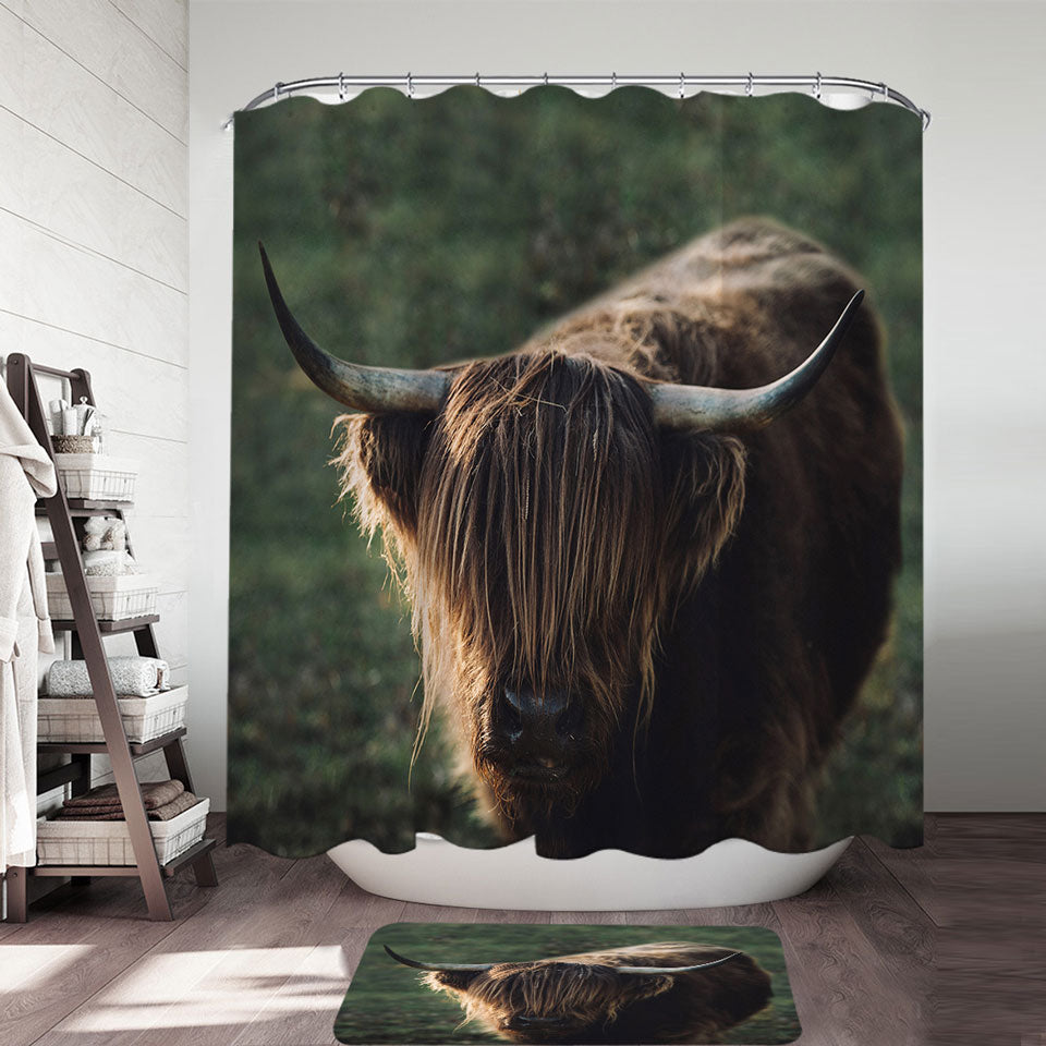 Funny Wild Yak Shower Curtain