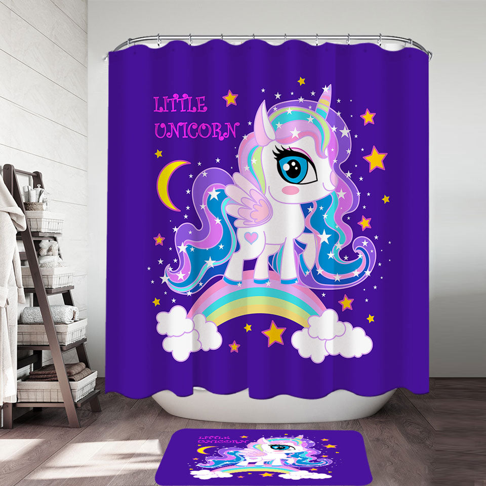 Girlish Shower Curtains Little Unicorn