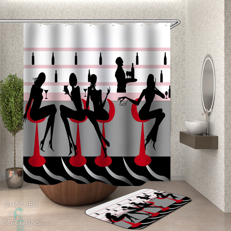 Girly Shower Curtain Design of Urban Chic Ladies
