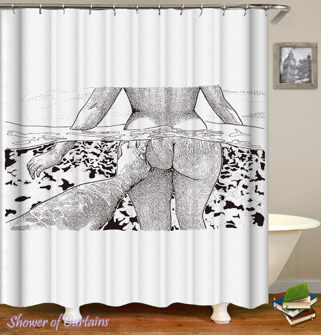 Grab That Booty - Cool shower curtains themes