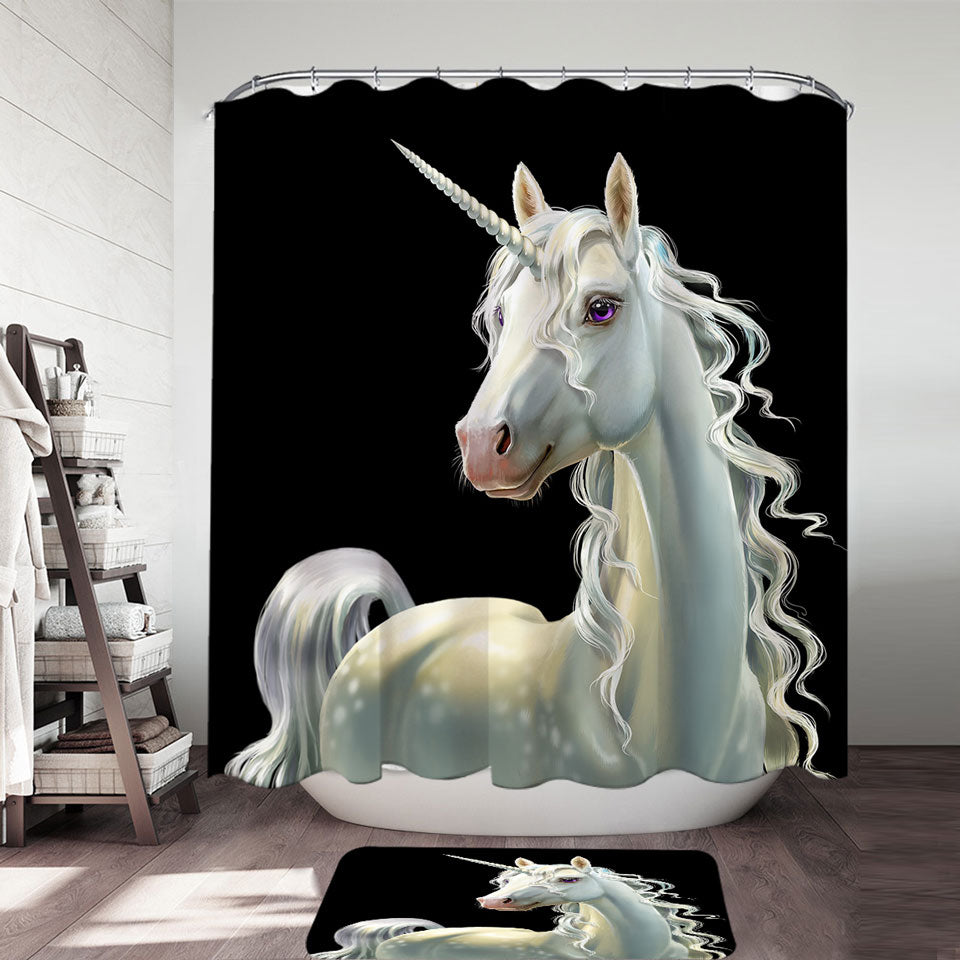 Handsome Unicorn Shower Curtain