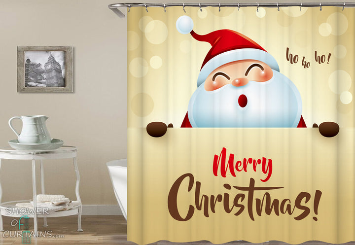 Ho Ho Ho Merry Christmas Shower Curtain