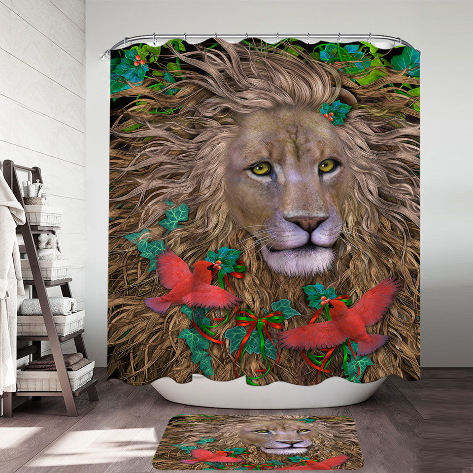 Honorable Lion Shower Curtain the King of Peace