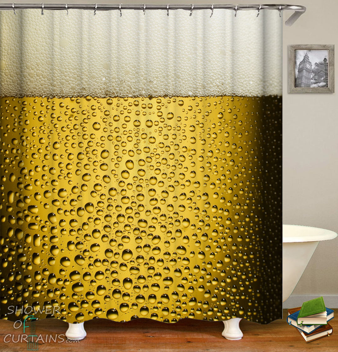 Ice Cold Beer Shower Curtain - Cool Shower Curtains