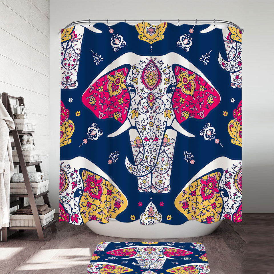 Indian Princess Elephant Unique Shower Curtains
