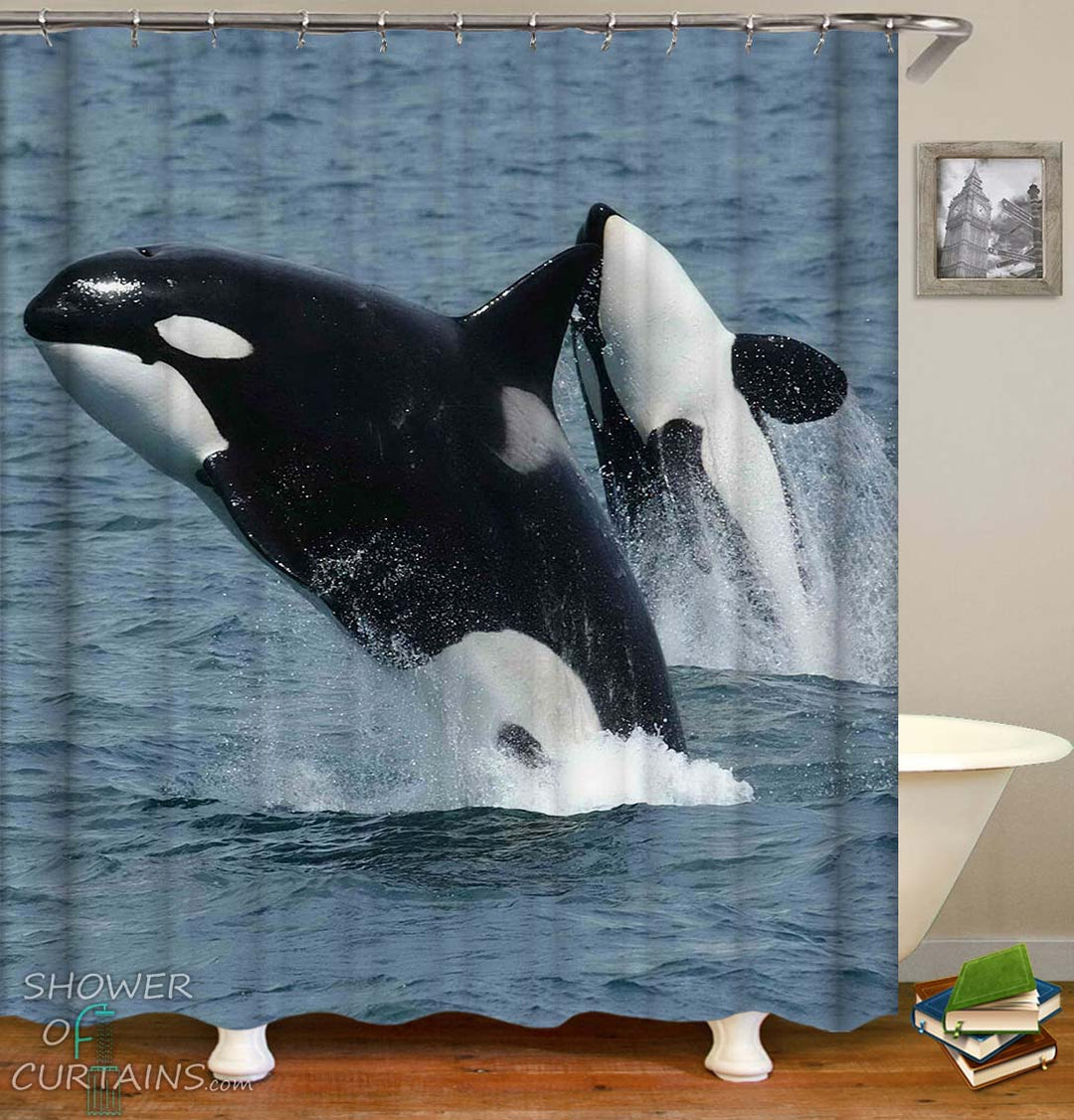 Killer Whale Orca Shower Curtain