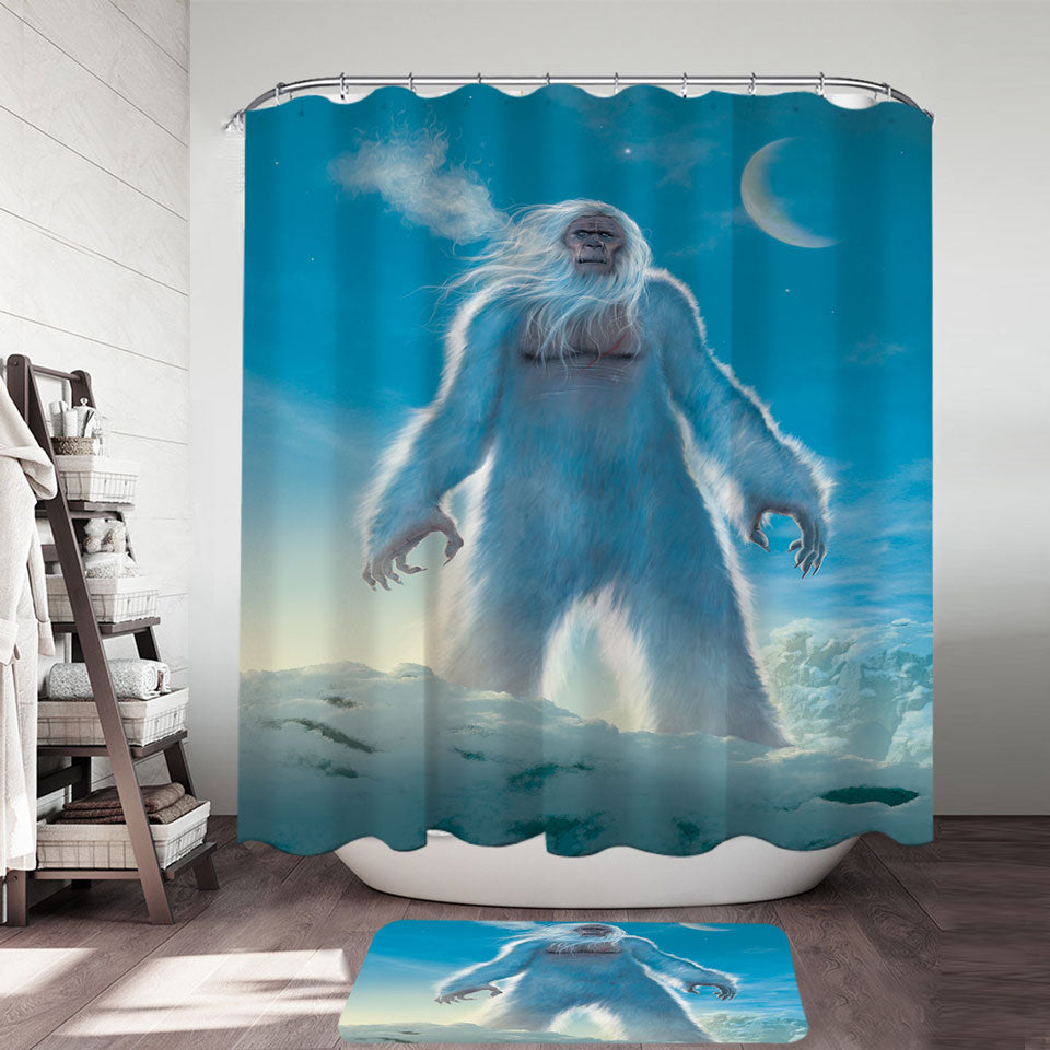 Legendary Creature Art Yeti Shower Curtain