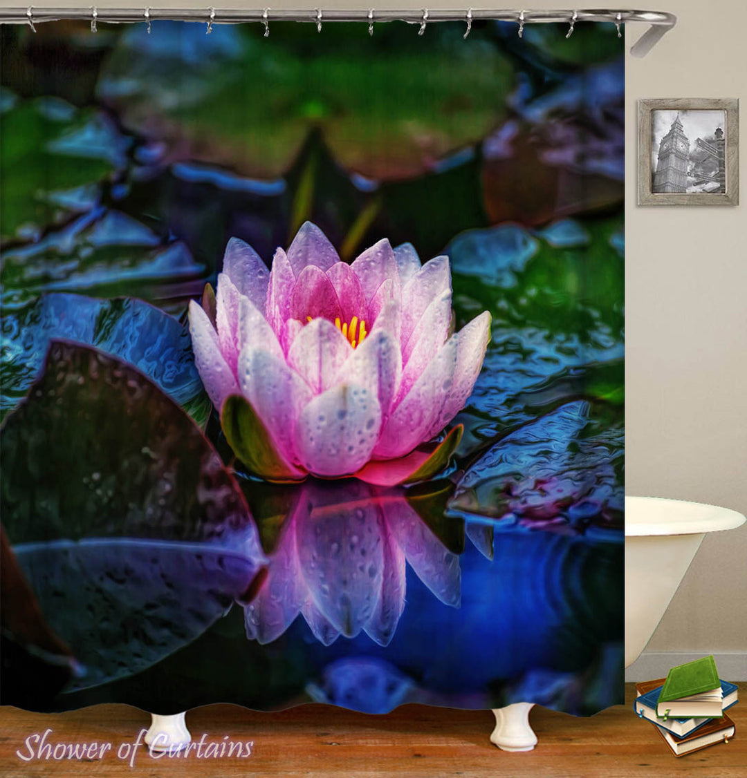 Lotus Shower Curtain - Pinkish Flower