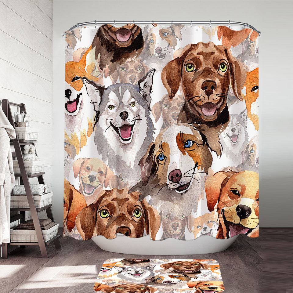 Lovely Dogs Shower Curtain