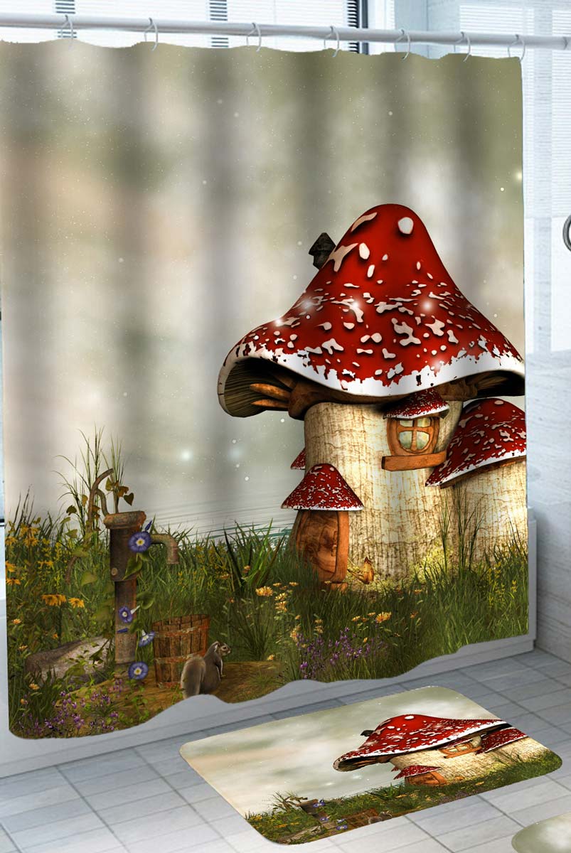 Magical Mushroom Shower Curtains