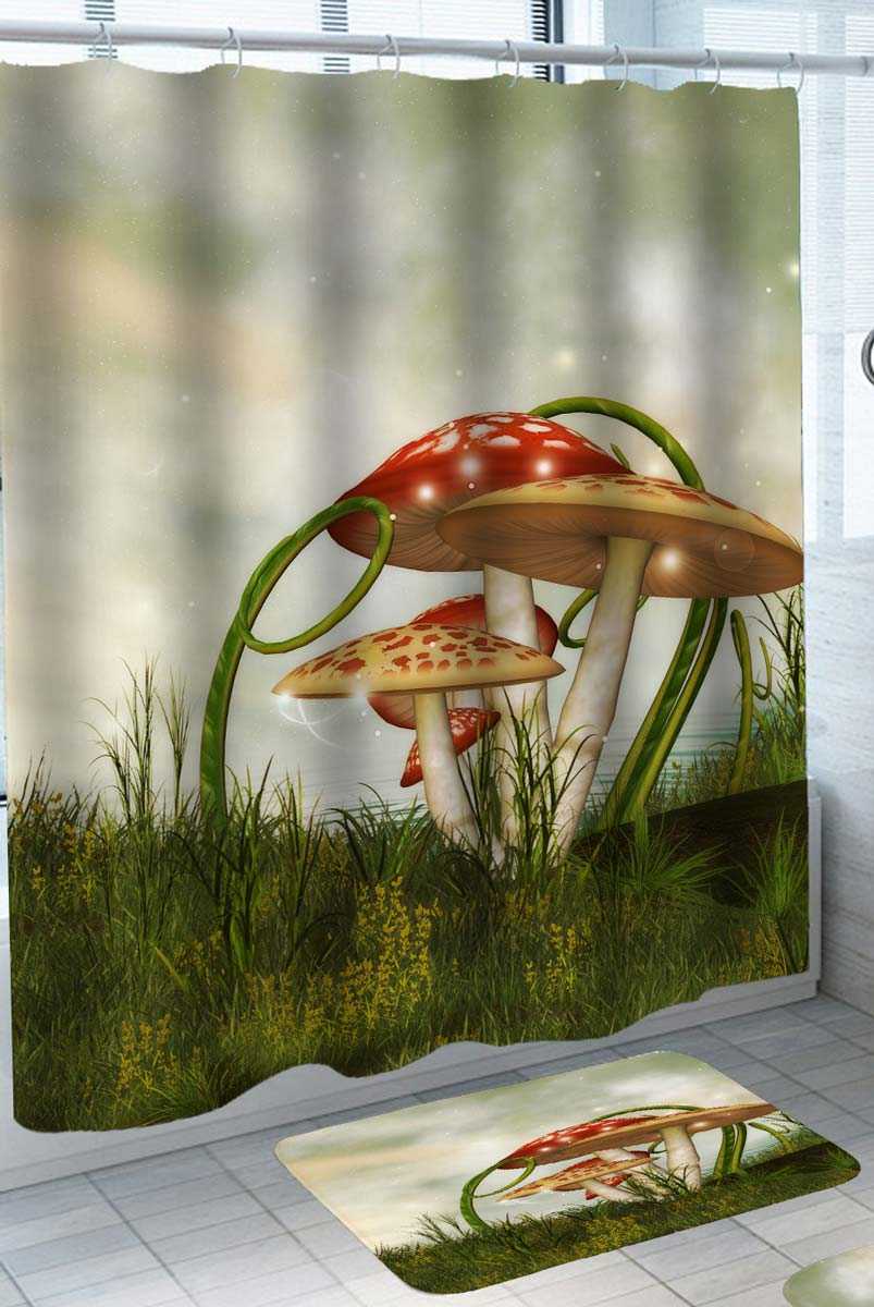Magical Mushrooms Shower Curtain