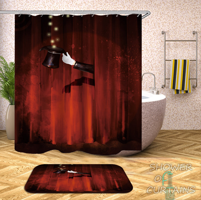 Magician's Bathroom Shower Curtains