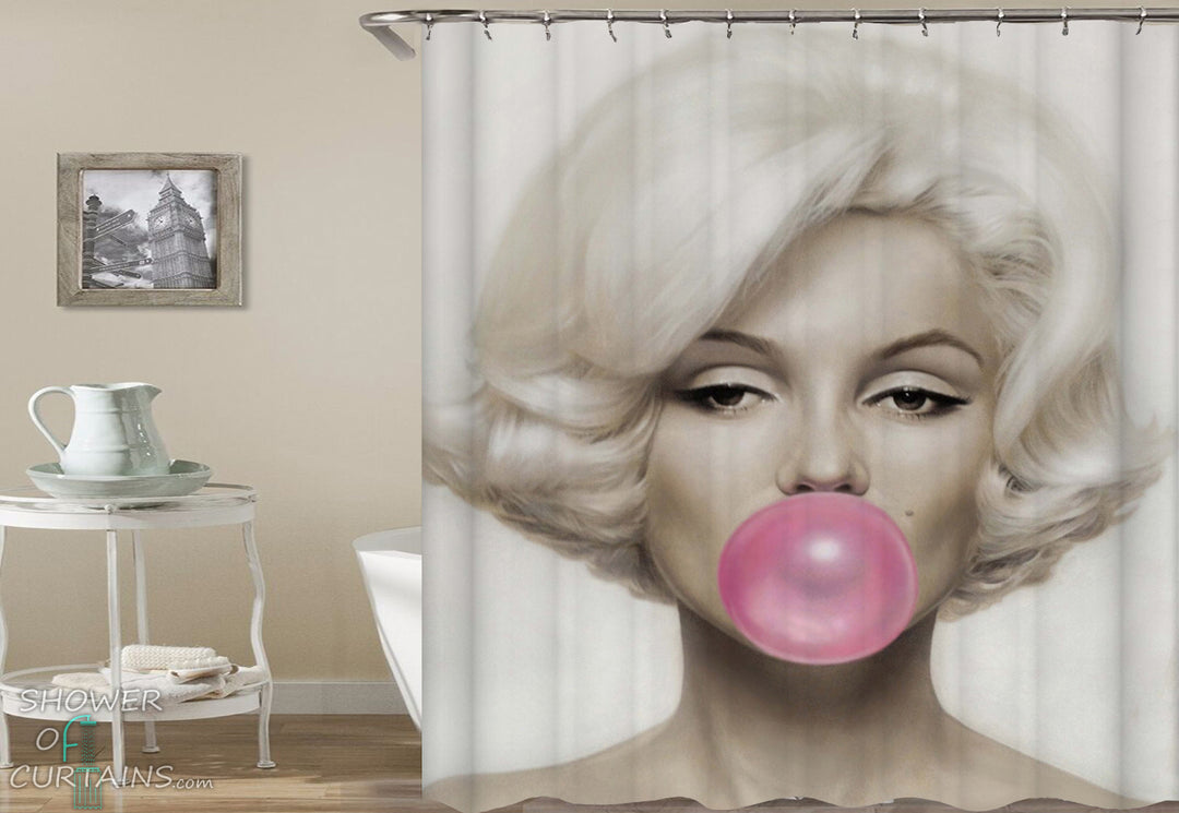 Marilyn Monroe Shower Curtain -  Bubblegum