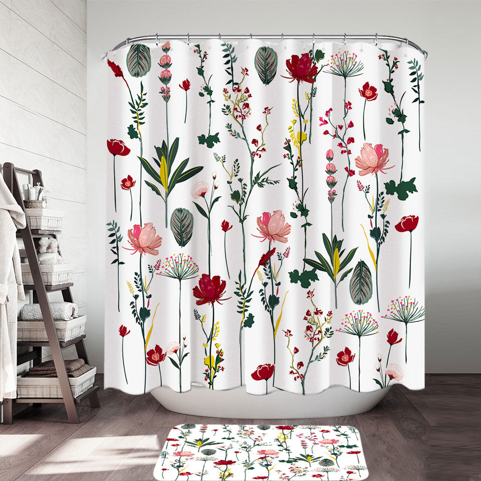 Modest Shower Curtains Flower Garden