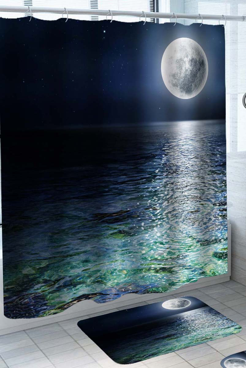 Moonlight Sea Shower Curtain