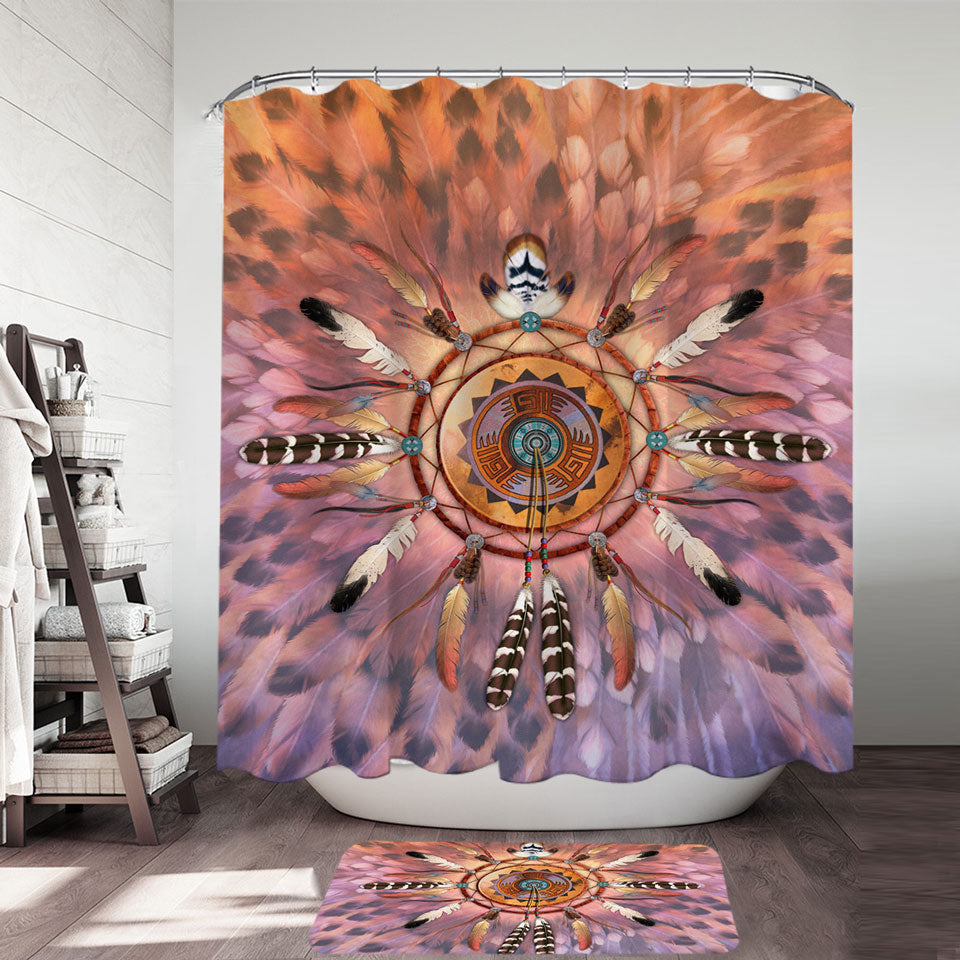 Native American Culture Art the Dream Catcher Shower Curtain