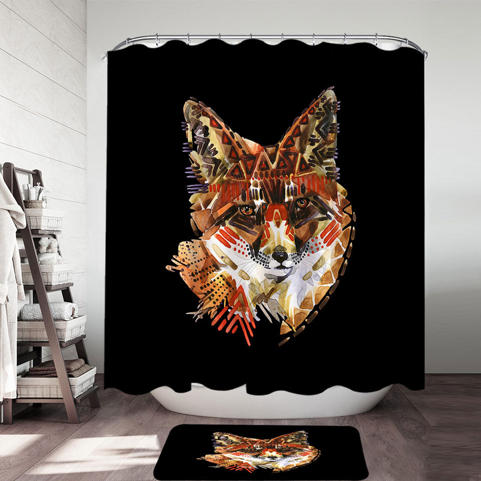 Native American Fox Shower Curtain