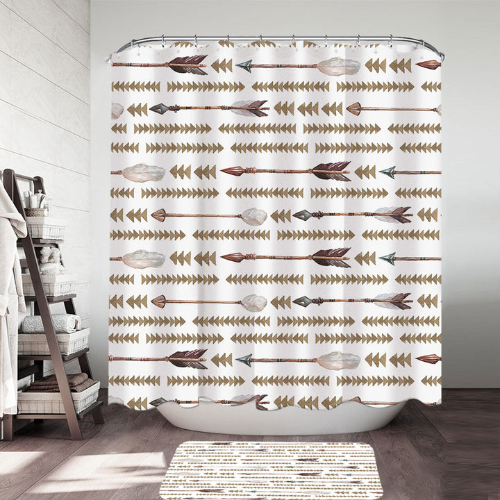 Native American Shower Curtains Arrows Design