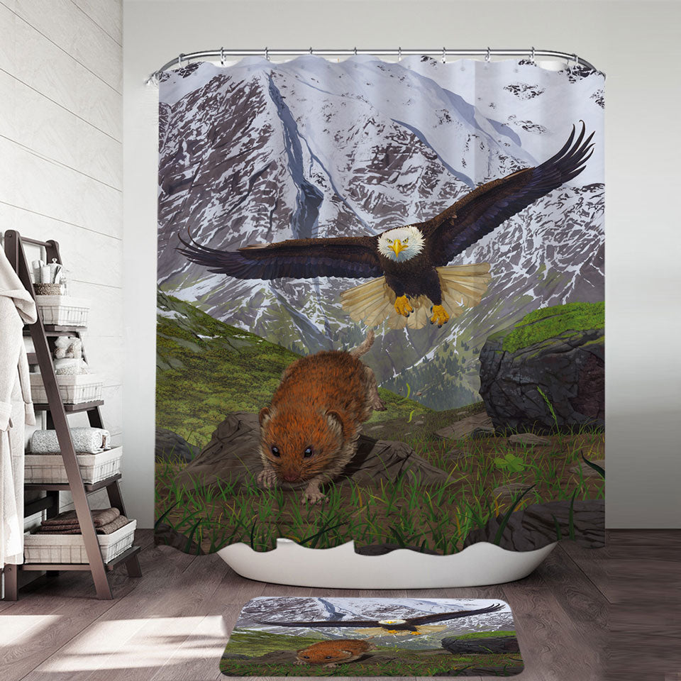 Nature Art Alaska Wild Eagle Shower Curtain
