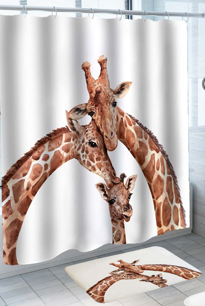 Nice Giraffe Shower Curtains