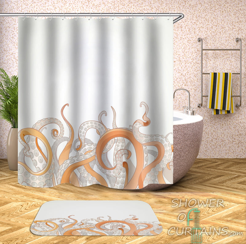 Octopus Shower Curtain of Wild Octopus' Arms