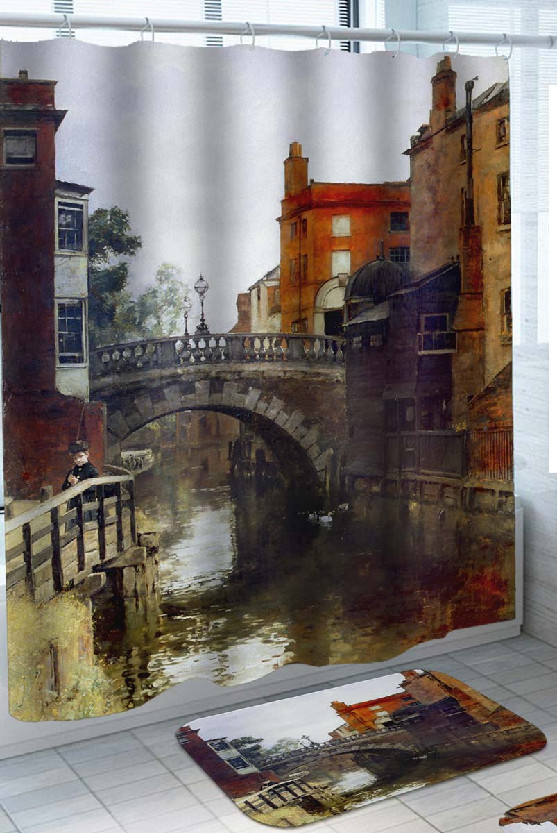 Old Town City Venice Shower Curtain