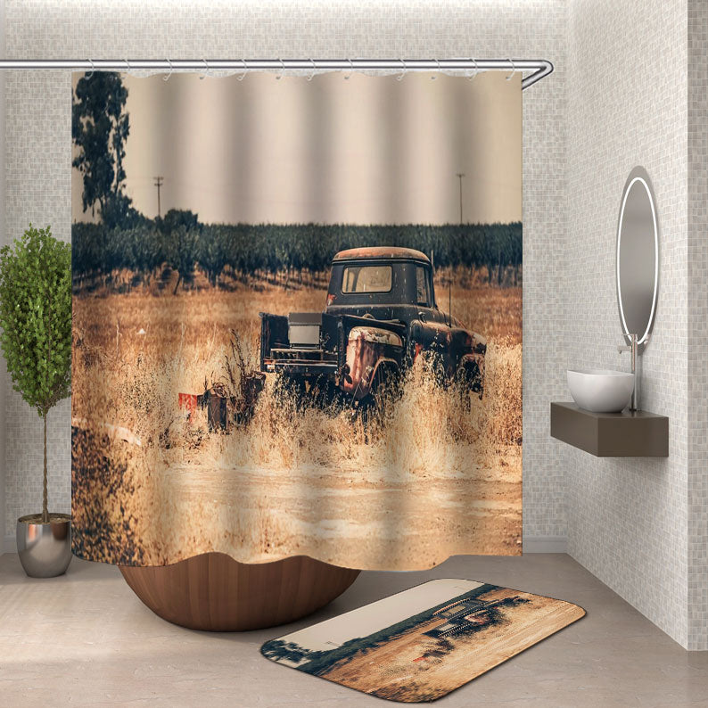 Old Truck in the Farm Shower Curtain