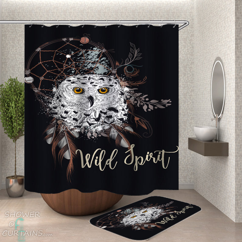 Owl Shower Curtain - Wild Spirit