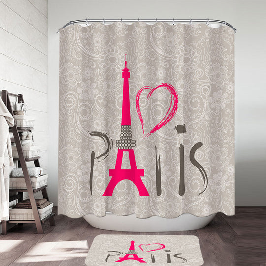 Eiffel Tower Shower Curtain Collection Shower of Curtains