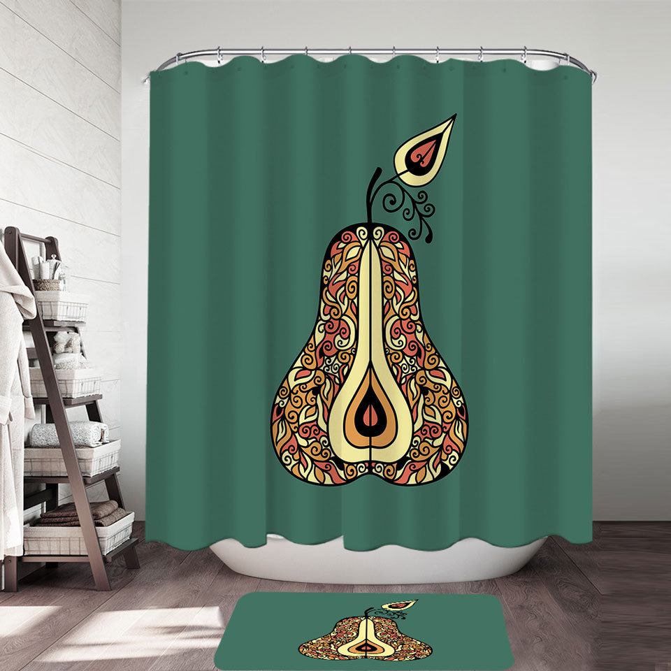 Pear Modern Shower Curtains