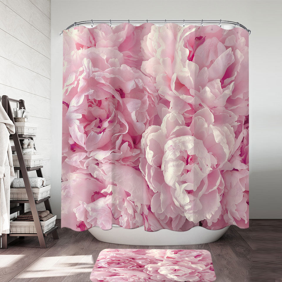 Pinkish Shower Curtain Displays Petals