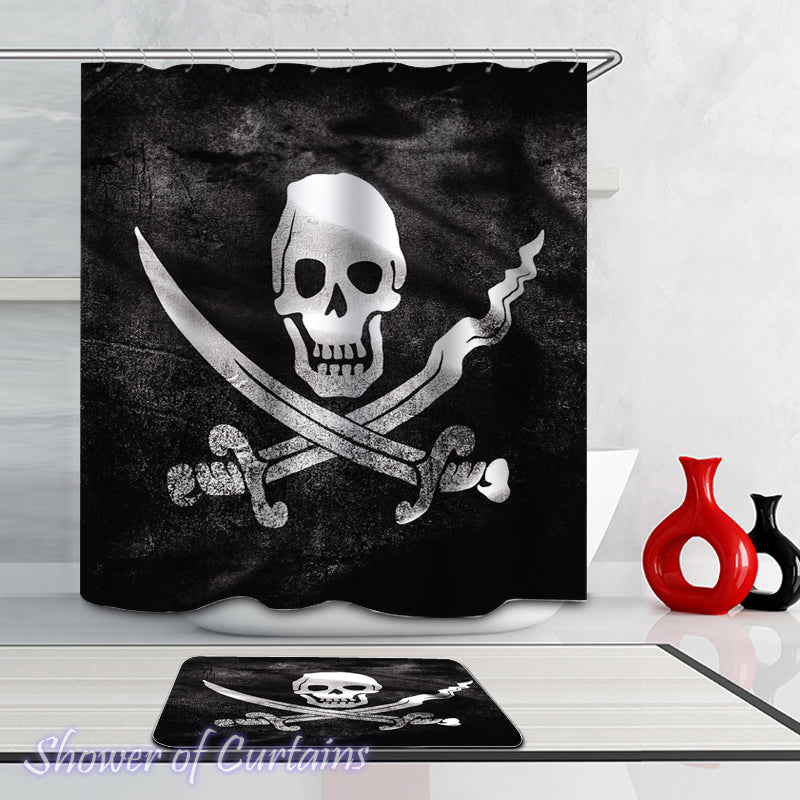Pirate Flag Shower Curtains Theme