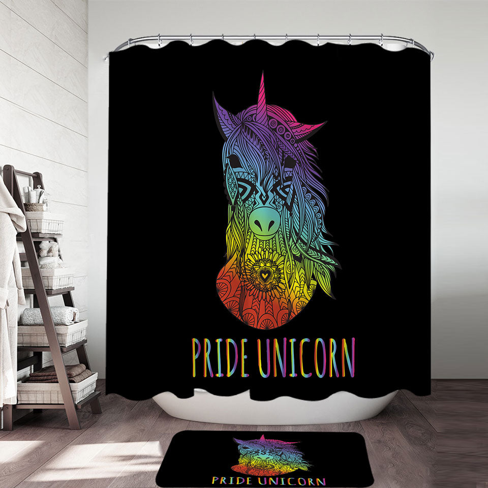 Pride Unicorn Best Shower Curtains