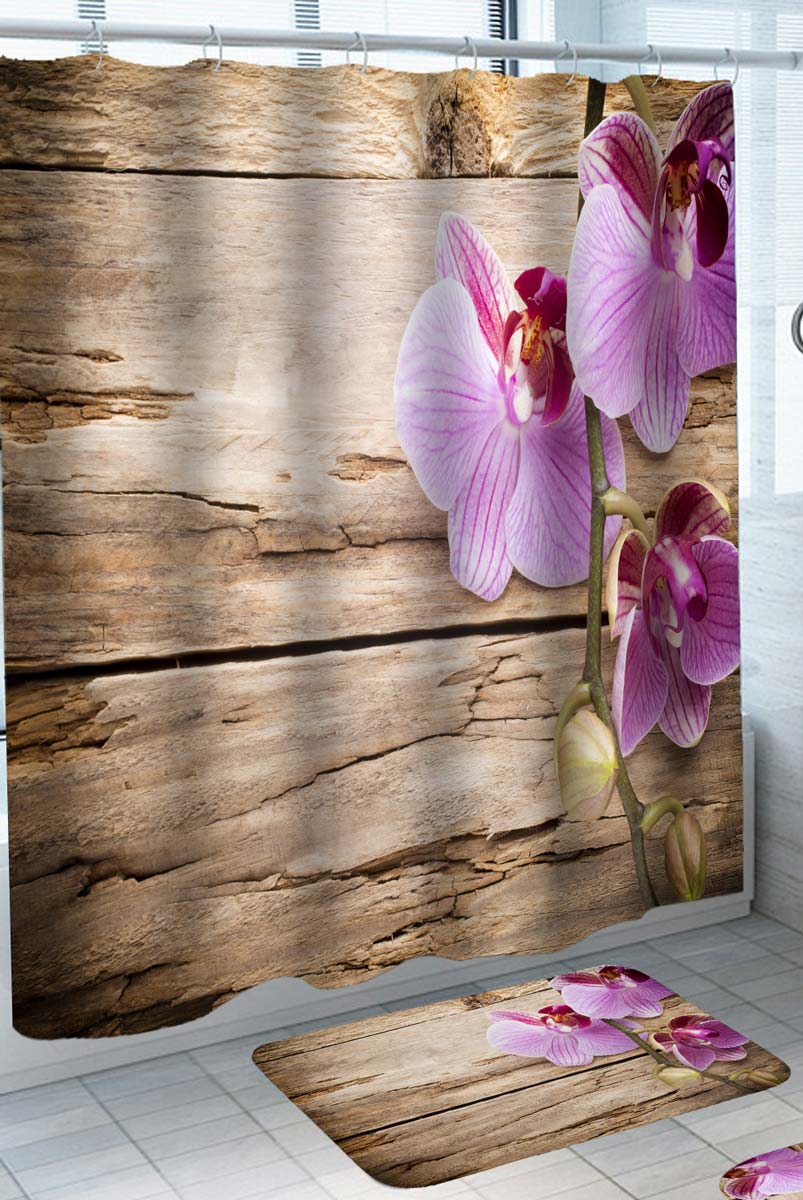 Purple Orchid Shower Curtains