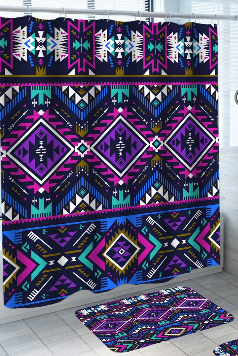 Purple Southwest Shower Curtain Design