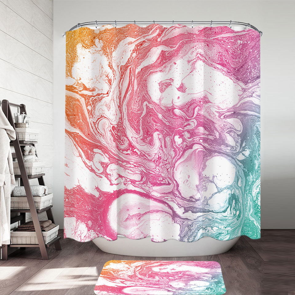 Purplish Marble Elegant Shower Curtains