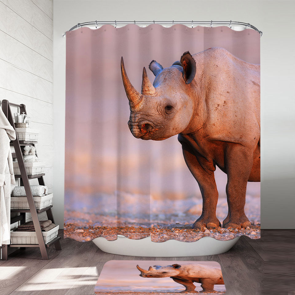 Real Rhino Shower Curtain