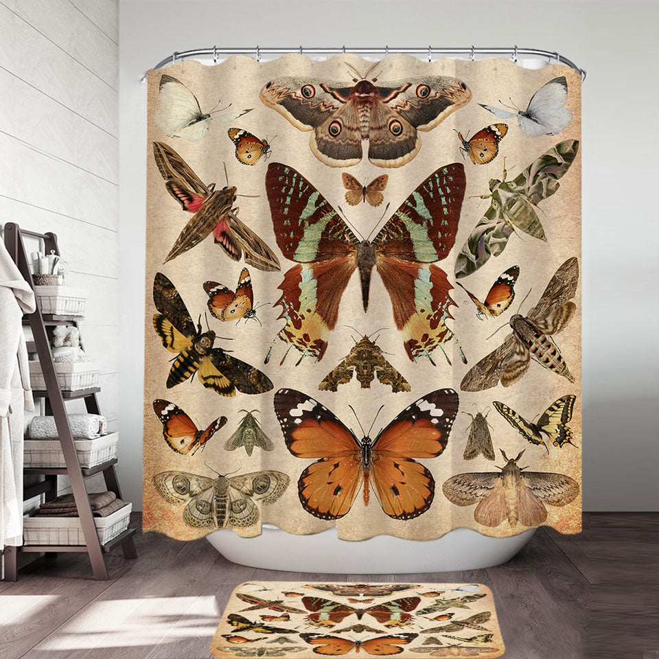Realistic Butterflies Shower Curtains
