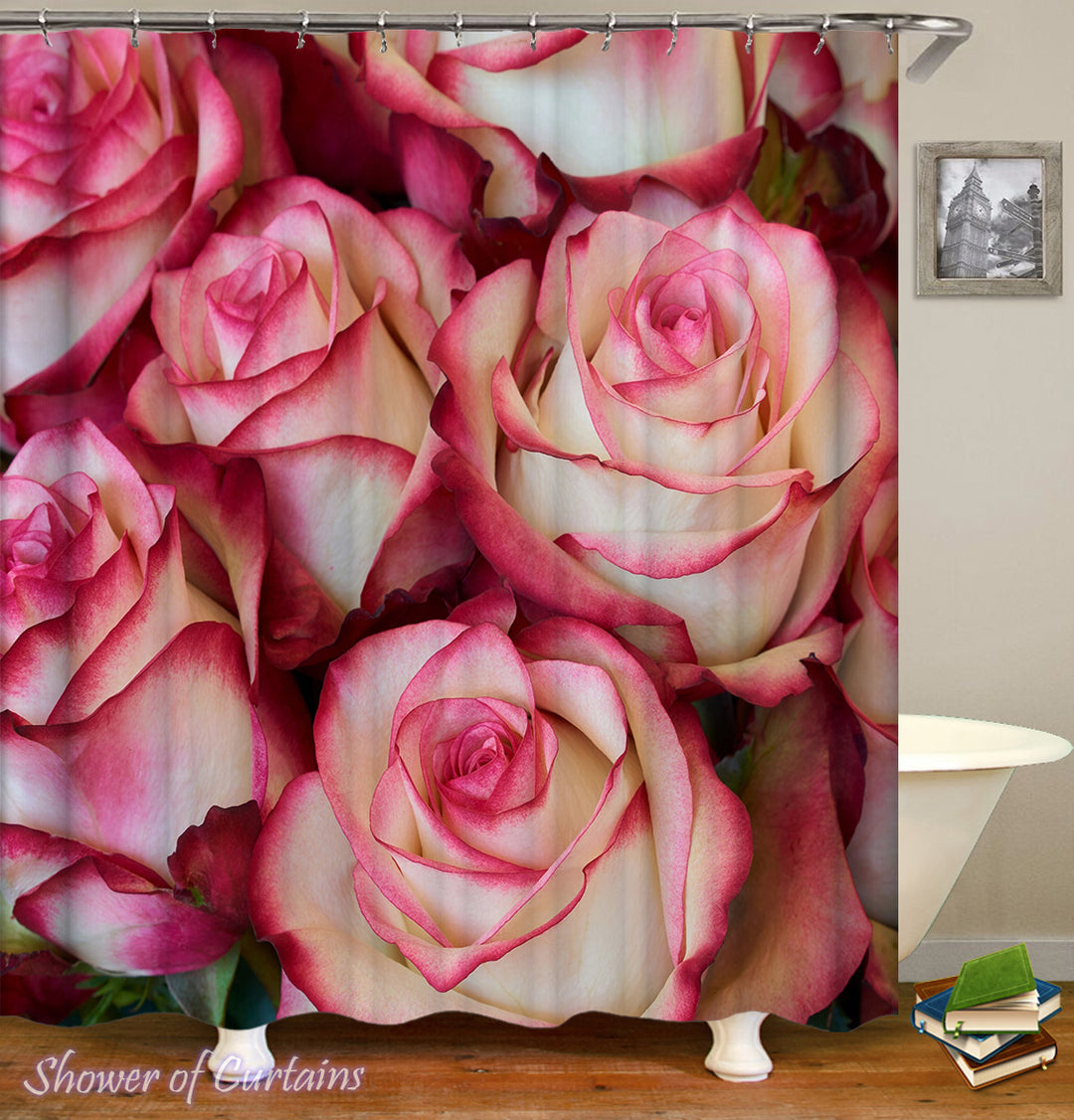 Rosy Roses Shower Curtain - Floral