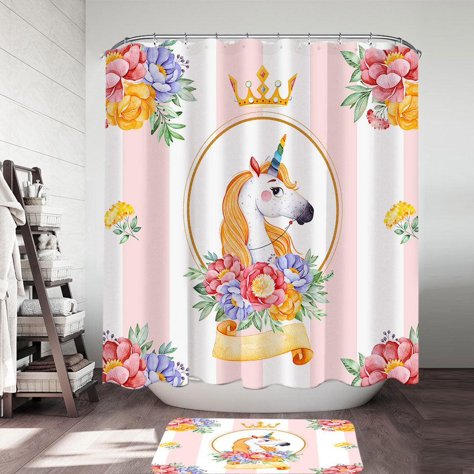 Royal Unicorn King Shower Curtain