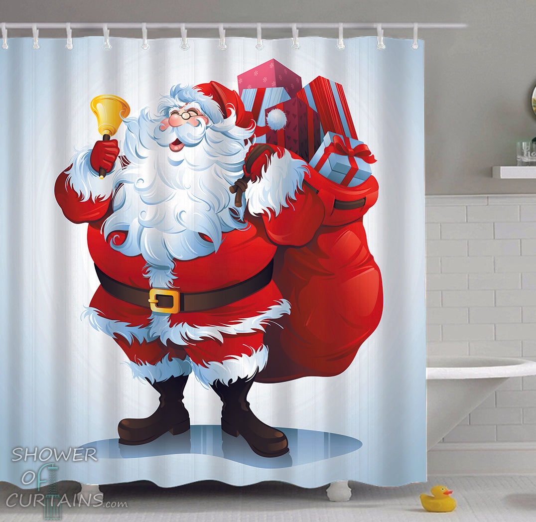 Santa Shower Curtain - Santa Is Here!