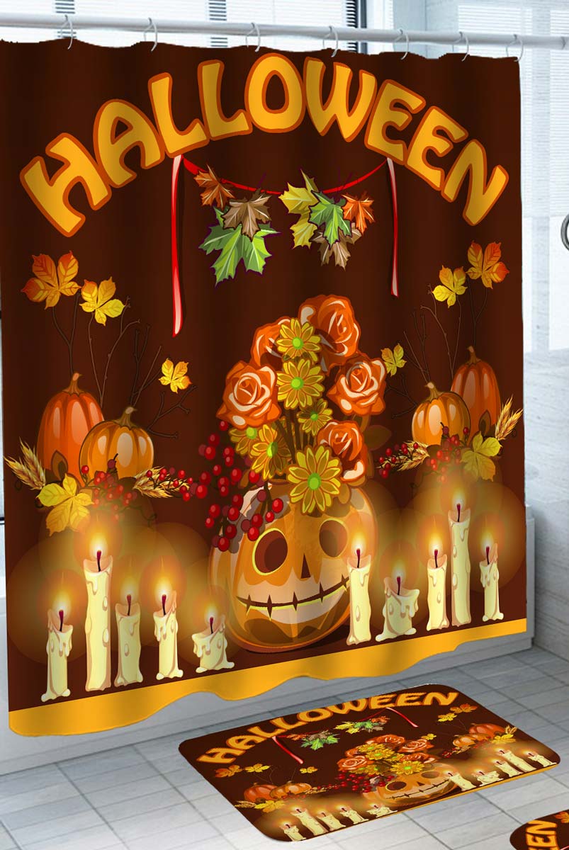 Scary Halloween Themed Shower Curtains