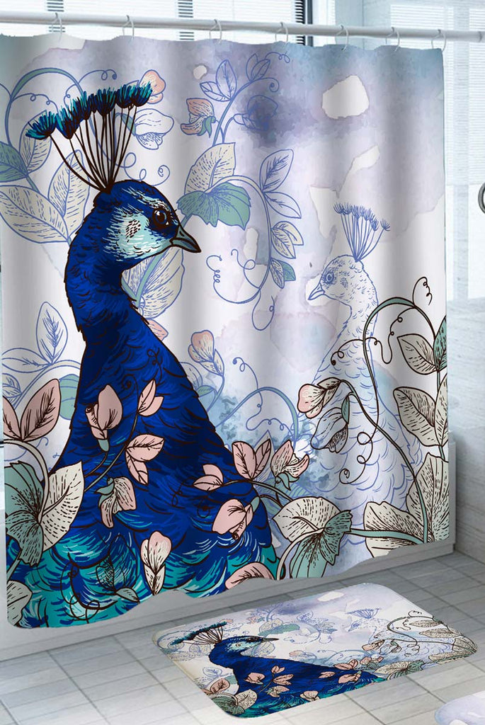 Peacock on sale shower curtains