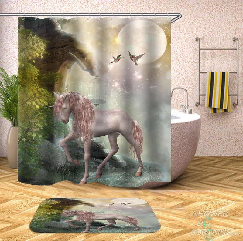 Shower Curtains with Fairyland Unicorn