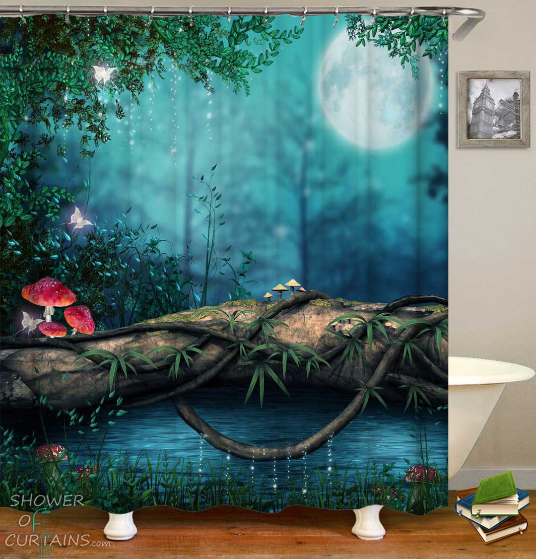 Shower Curtains with Fairytale Forest
