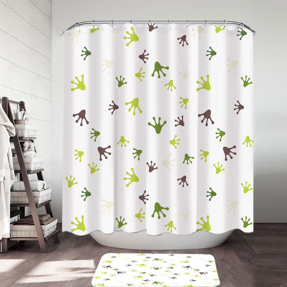 Shower Curtains with Frog Feet