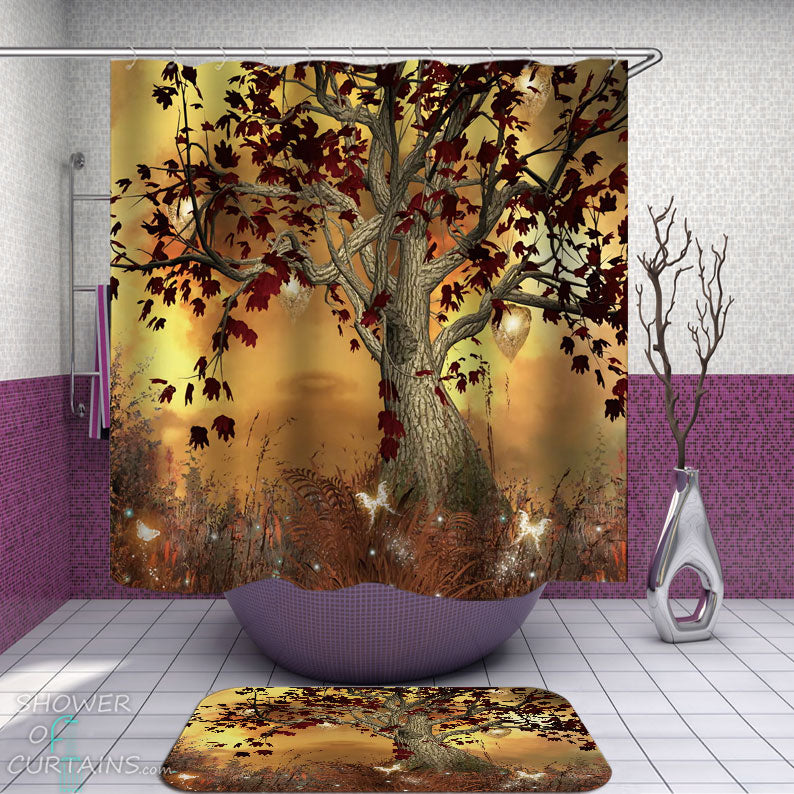 Shower Curtains with Magical Autumn Vibes